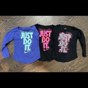 Nike Long sleeve Shirts, 3-Pack, Size 3T